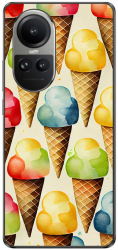 Husa compatibila cu Oppo Reno10 5G Silicon Gel Tpu Model Icecream Pattern 