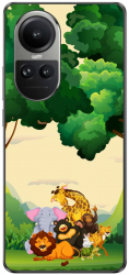 Husa compatibila cu Oppo Reno10 5G Silicon Gel Tpu Model Jungla cu Animale 
