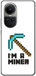 Husa compatibila cu Oppo Reno10 5G Silicon Gel Tpu Model Minecraft Miner 