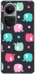Husa compatibila cu Oppo Reno10 5G Silicon Gel Tpu Model Pattern Elefant 