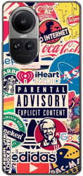 Husa compatibila cu Oppo Reno10 5G Silicon Gel Tpu Model Pop Art Brands 