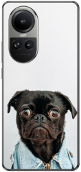 Husa compatibila cu Oppo Reno10 5G Silicon Gel Tpu Model Pug Fashion 