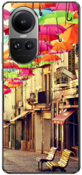 Husa compatibila cu Oppo Reno10 5G Silicon Gel Tpu Model Strada Umbrele Colorate 