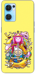 Husa compatibila cu Oppo Reno7 5G Silicon Gel Tpu Model Adventure Time Poster 