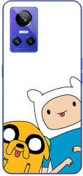 Husa compatibila cu Realme GT Neo 3 Silicon Gel Tpu Model Finn and Jake Tongues 