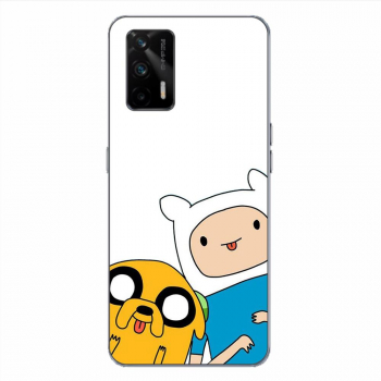 Husa compatibila cu Realme GT Silicon Gel Tpu Model Finn and Jake Tongues