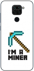 Husa compatibila cu Xiaomi Redmi Note 9 Silicon Gel Tpu Model Minecraft Miner 