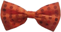 Papion textil unisex cu sclipici si paiete pentru adulti sau copii Portocaliu 