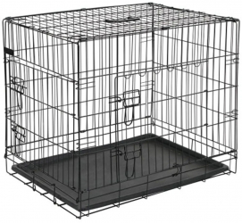 Pet Cusca transport caini negru 92 5x57 5x64 cm metal 15003