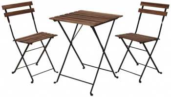 ProGarden Set mobilier bistro 3 piese negru 