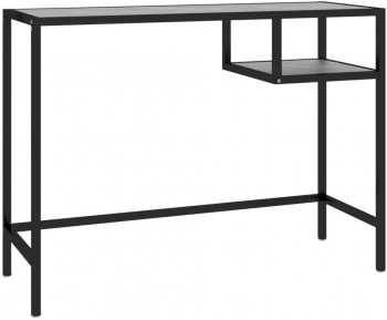 vidaXL Birou calculator negru marmura 100x36x74 cm sticla securizata 