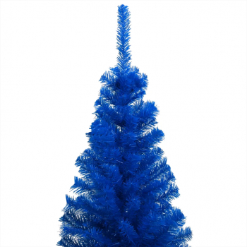 vidaXL Brad Craciun pre-iluminat cu set globuri albastru 120 cm PVC 