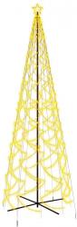 vidaXL Brad de Craciun conic 1400 LED-uri alb cald 160x500 cm 