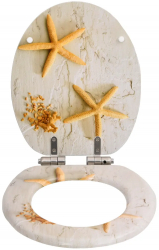 vidaXL Capac WC cu inchidere silentioasa MDF design stea de mare 