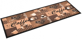vidaXL Covoras bucatarie lavabil maro model cafea 60x180 cm 