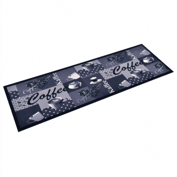 vidaXL Covoras de bucatarie lavabil albastru 60x300 cm model cafea 