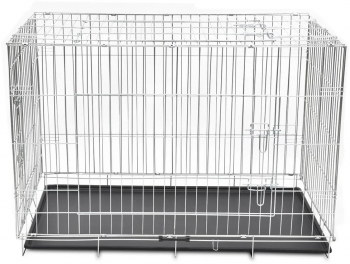 vidaXL Cusca pentru caini pliabila metal XXL