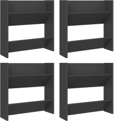 vidaXL Pantofare de perete 4 buc. gri 60x18x60 cm PAL 