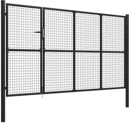 vidaXL Poarta de gradina antracit 350 x 150 cm otel 