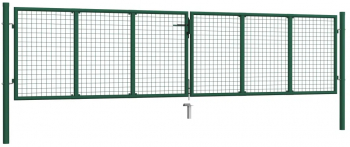 vidaXL Poarta de gradina din plasa verde 400 x 100 cm otel 