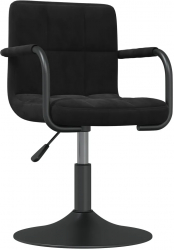 vidaXL Scaun de bar negru catifea 