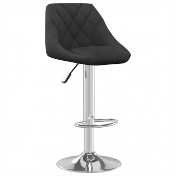 vidaXL Scaun de bar negru catifea 