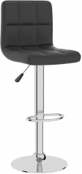 vidaXL Scaun de bar negru piele ecologica 