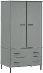 vidaXL Sifonier cu picioare metalice OSLO gri 90x55x172 5 cm lemn 