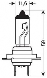 Bec halogen 24V - H7 - 70W - PX26d 1buc Lucas 