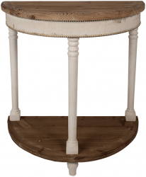 Consola lemn maro bej antichizat 83x40x87 cm 