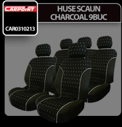 Huse scaun Charcoal 9buc - Negru 