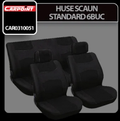 Huse scaun Standard 6buc Carpoint - Negru 