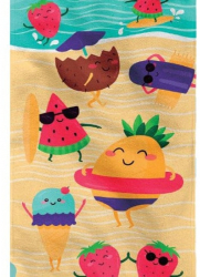 Prosop de baie cu fructe la plaja 76 x 152 