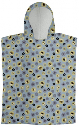 Prosop de baie pentru copii Poncho Model Albinute 65x65cm 