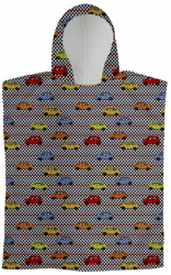 Prosop de baie pentru copii Poncho Model CARS 65x65cm 
