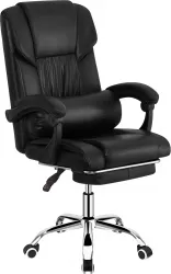 Scaun birou piele ecologica neagra Arnaud 65x77x115 cm 