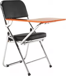 Scaun conferinta cu masuta negru natur Teker 49x77x82 cm 