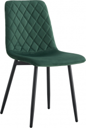 Scaun dining catifea verde metal Damia 45x54x90 cm 