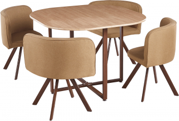 Set de mobilier dinning maro natur Bevis 100x100x73 cm 67x45x69 cm 