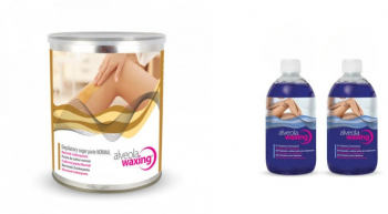 Set Epilare Alveola Pasta de zahar Normala 1000 g si 2 x Gel inainte de epilare 300 ml 