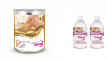 Set Epilare Alveola Pasta de zahar Normala 1000 g si 2 x Lapte cu extract de piersici 300 ml
