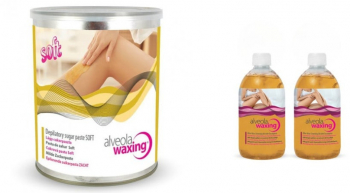 Set Epilare Alveola Pasta de zahar SOFT 1000 g si 2 x Ulei dupa epilare Eucalipt 300 ml 