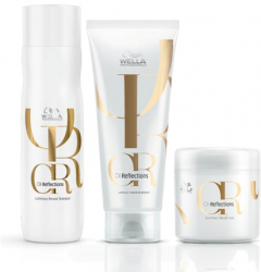 Set netezire Sampon 250 ml si Masca 150 ml si Balsam 200 ml Wella Professionals Oil Reflections Luminous 
