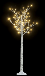 vidaXL Pom de Craciun 140 LED-uri alb cald 1 5 m salcie int./ext. 