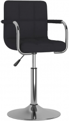 vidaXL Scaun de bar negru material textil 