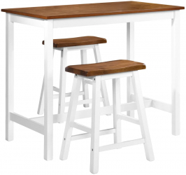 vidaXL Set mobilier tip bar masa si scaune 3 piese lemn masiv 