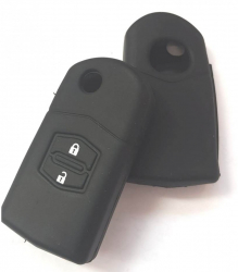 Husa silicon carcasa cheie pentru Mazda 2 butoane negru 