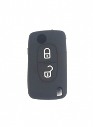Husa silicon carcasa cheie pentru Peugeot 2 but negru
