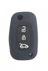 Husa silicon carcasa cheie pentru Renault 3 but negru 