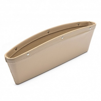 Cutie organizatoare scaun auto mini slim din piele artificiala crem depozitare obiecte 